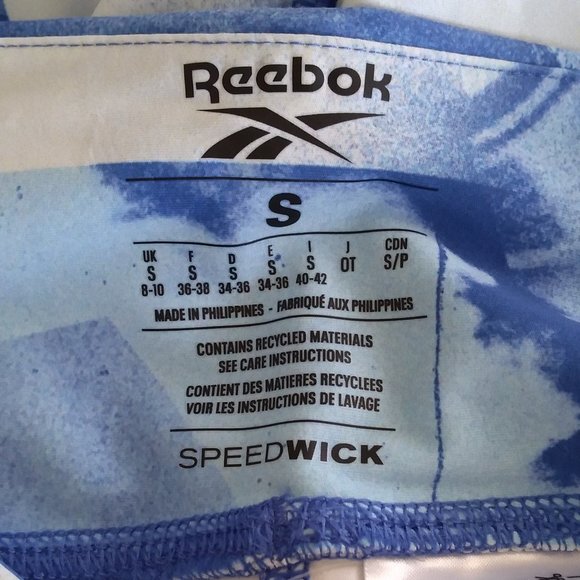 🆕Reebok Women's Lux Bold Graphic Leggings,Chalk Blue, Brand New, NWT, Authentic - Picture 7 of 11